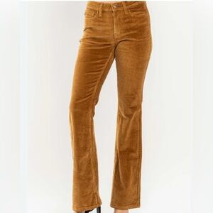 Judy Blue Maci Mid Rise Camel Brown Bootcut Corduroy Pants Sz 7/28